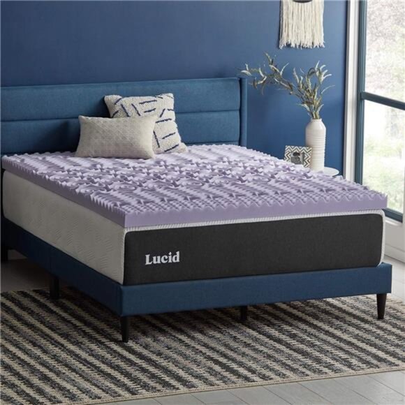 Lavender-Infused Mattress Topper, Queen - Picture 5 of 7